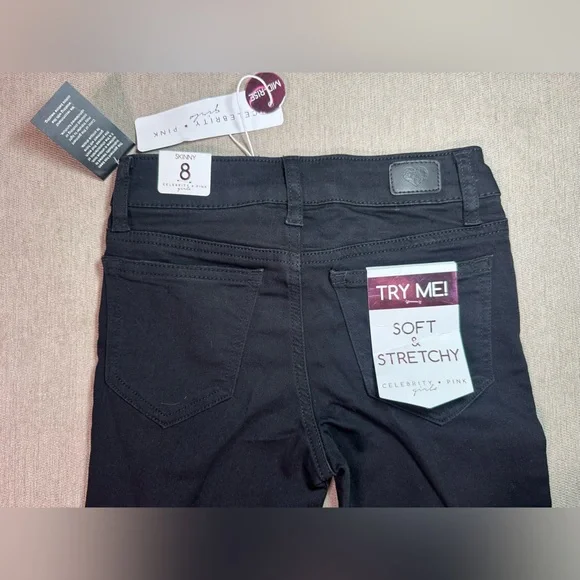 Celebrity Pink Girls Black Jeans Size 8 - Picture 3 of 5